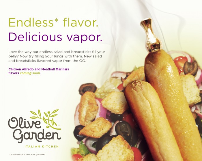 Olive Garden flavored vapors