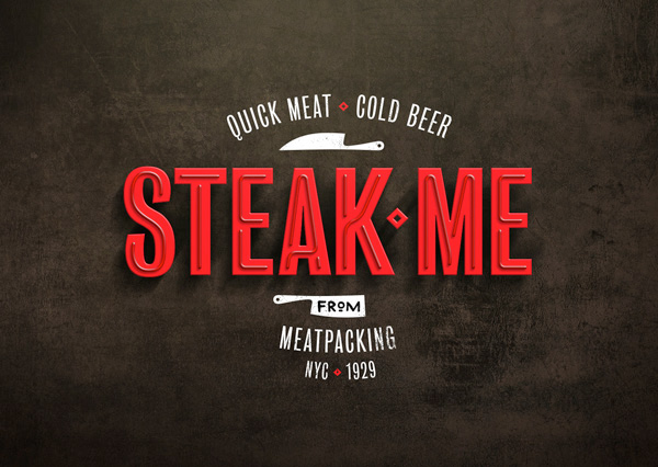 Steak Me restaurant branding by Pos Imagem in Brazil
