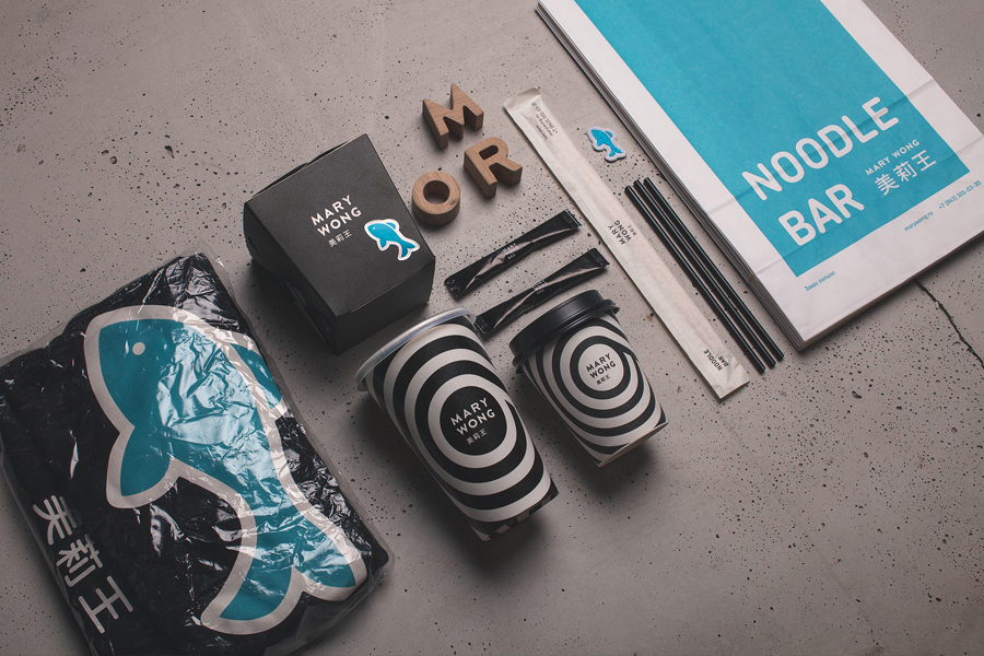 Mary Wong noodle bar restaurant branding by Fork