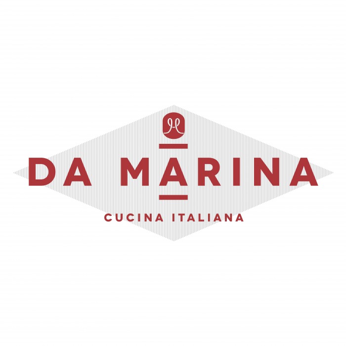 Da Marina restaurant branding - Grits & Grids