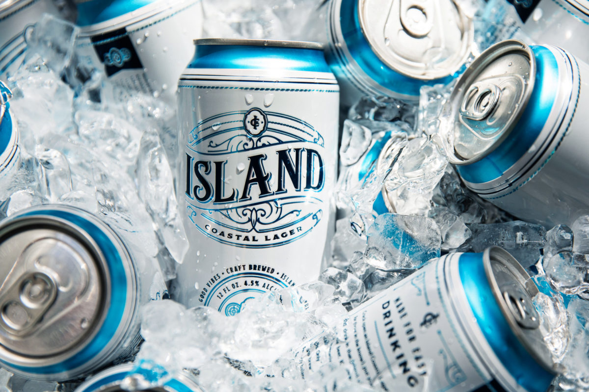 Island Coastal Lager Beer Branding & Packaging Design by Obviouslee
