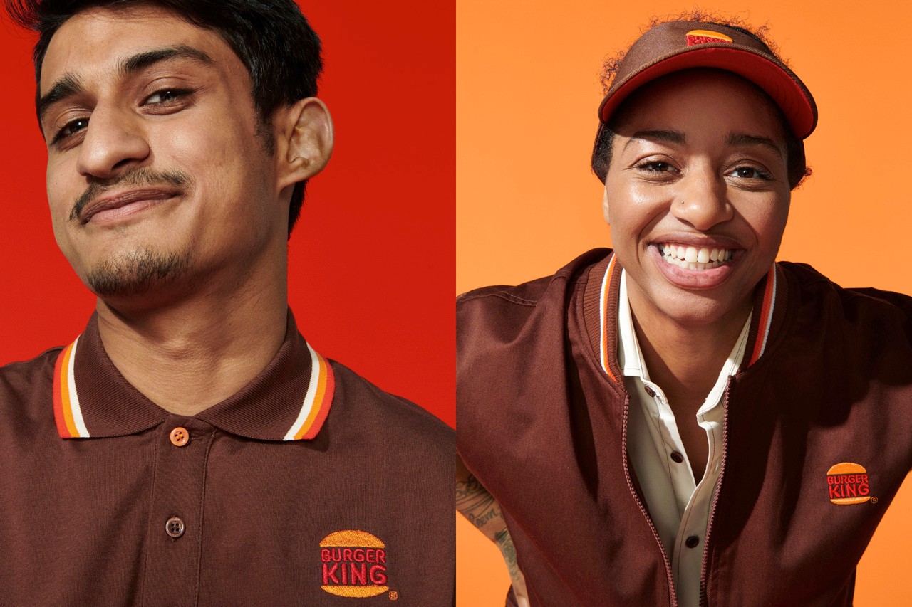 Burger King restaurant rebranding employee uniform design