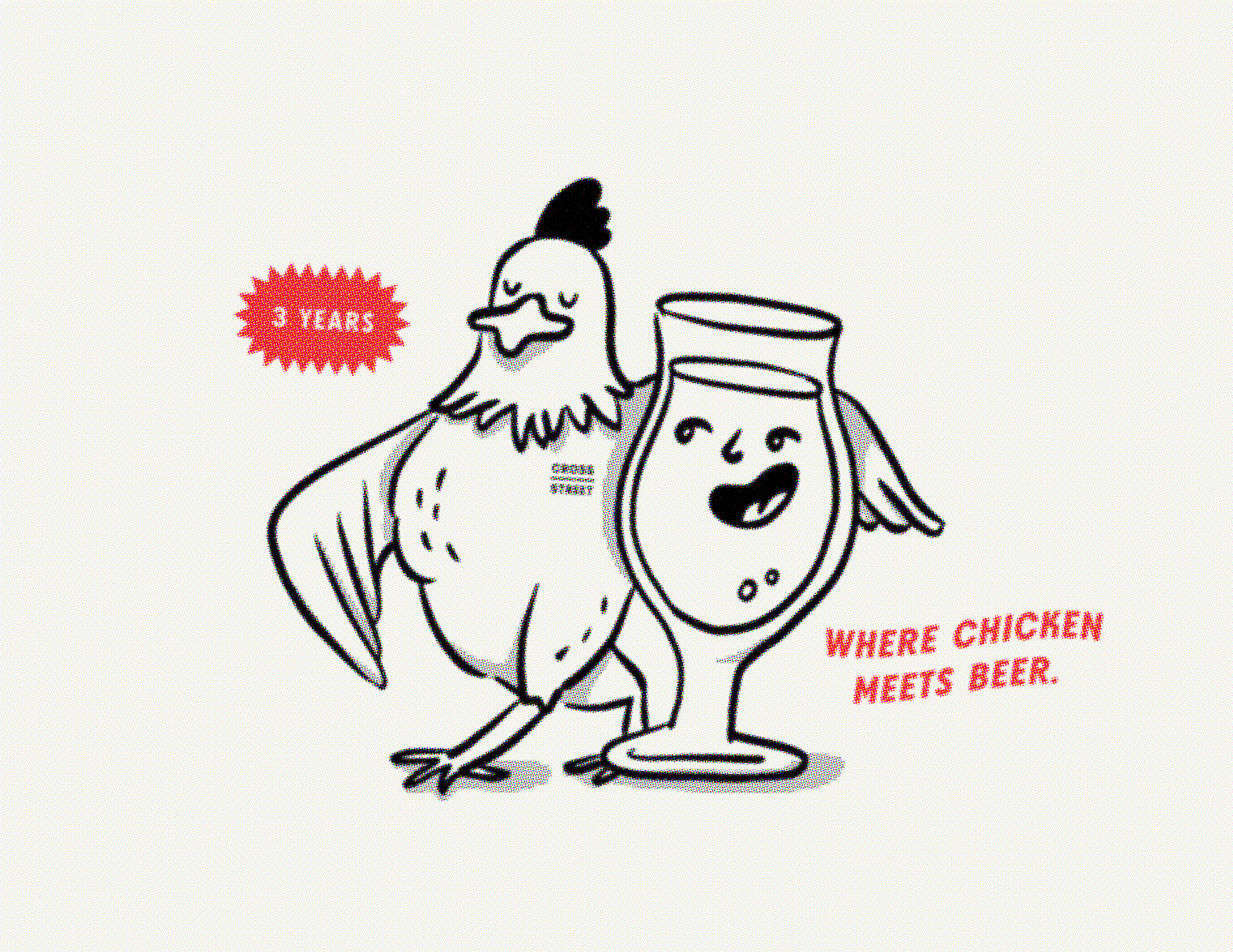 Cross Street chicken and beer restaurant branding by Meiwen See