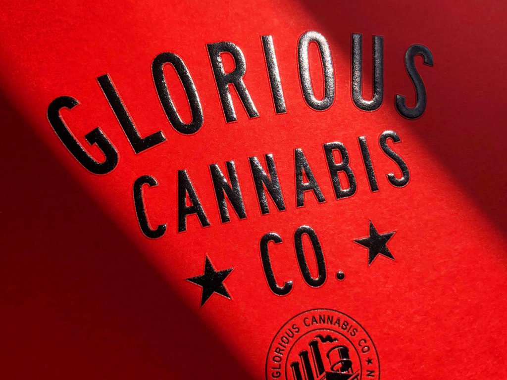 Glorious Cannabis Co branding and packaging by Pavement Design