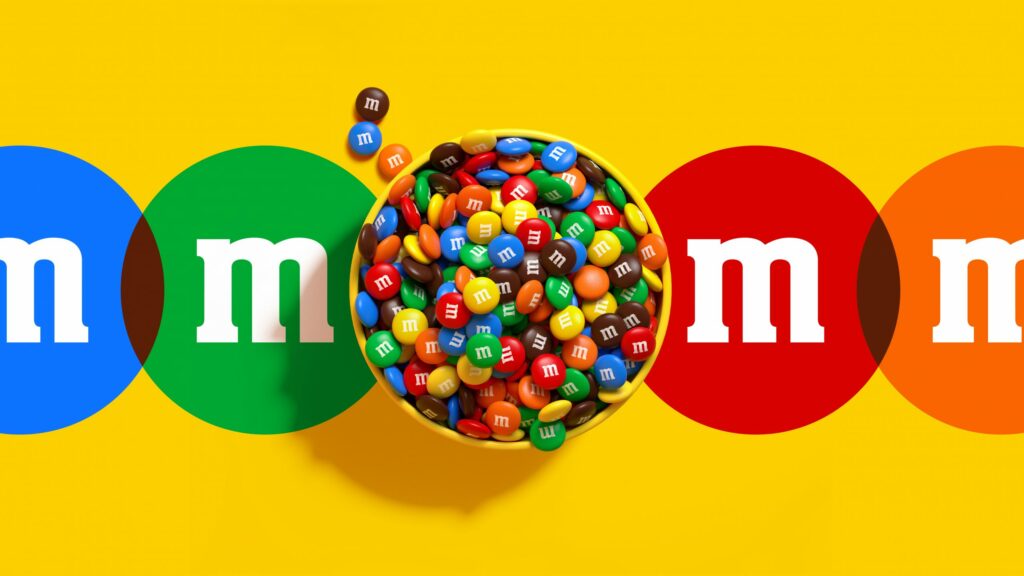 M&M's snack food rebranding by Jones Knowles Ritchie